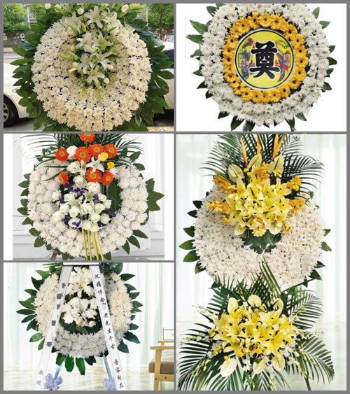 山东青岛胶州市里岔镇里岔村花圈速递